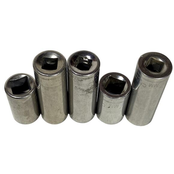 Craftsman 20 Pc Socket Set 1/4" 1/2" Drive Metric 6 Pt 12 Pt Deep Shallow Lot - Picture 11 of 11